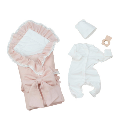 Комплект на выписку 4 предмета Новый Прованс лето KiDi 4.212(Н.Пр)-2.222/56 пудра 1